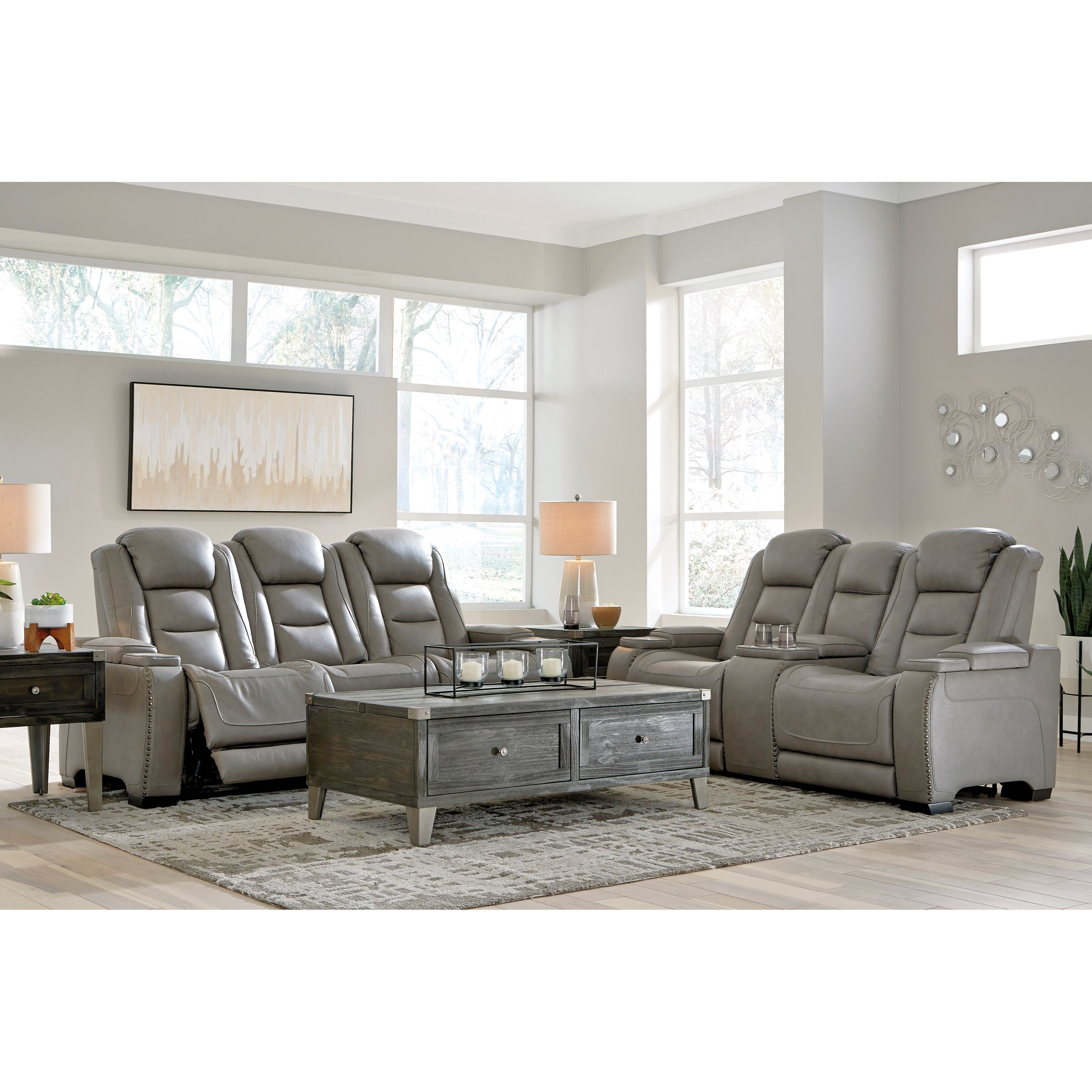 Ashley man den on sale power recliner
